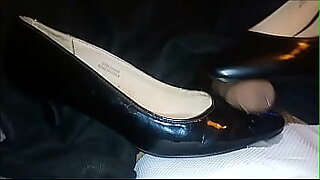 shoejob high heels stocking footjob shoe sex
