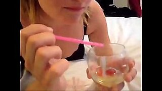 girl eating own juice spoon