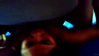 asian girl sitting on the carpet while giving blowjobs for guys cums to tits and mouth in the roo