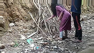 housewife in red saree goes for her goat and met a guy bangladeshi housewife
